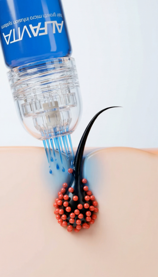 Microinfusión directa al folículo